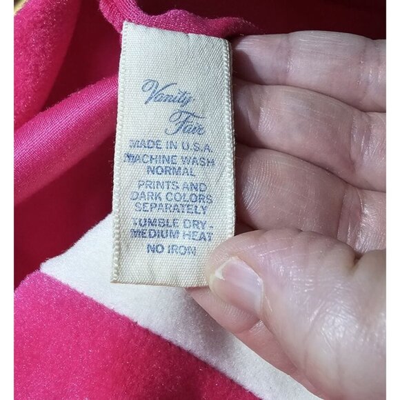 Vintage Vanity Fair Womans Size 12 Made In USA Pink Dacron Housecoat Zipup - Picture 3 of 9